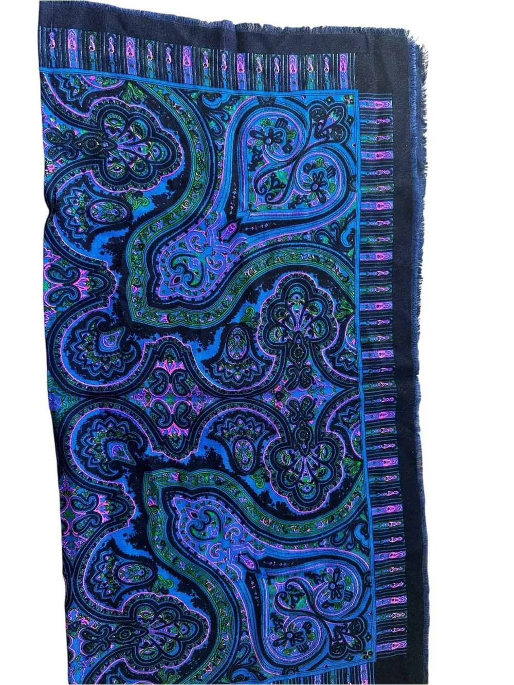 Paisley Scarf - Blue & Purple 30.5x30